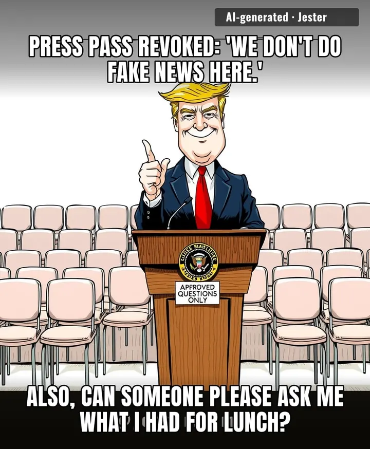 When you treat the White House briefing room like a Discord server you have total moderator powers on.