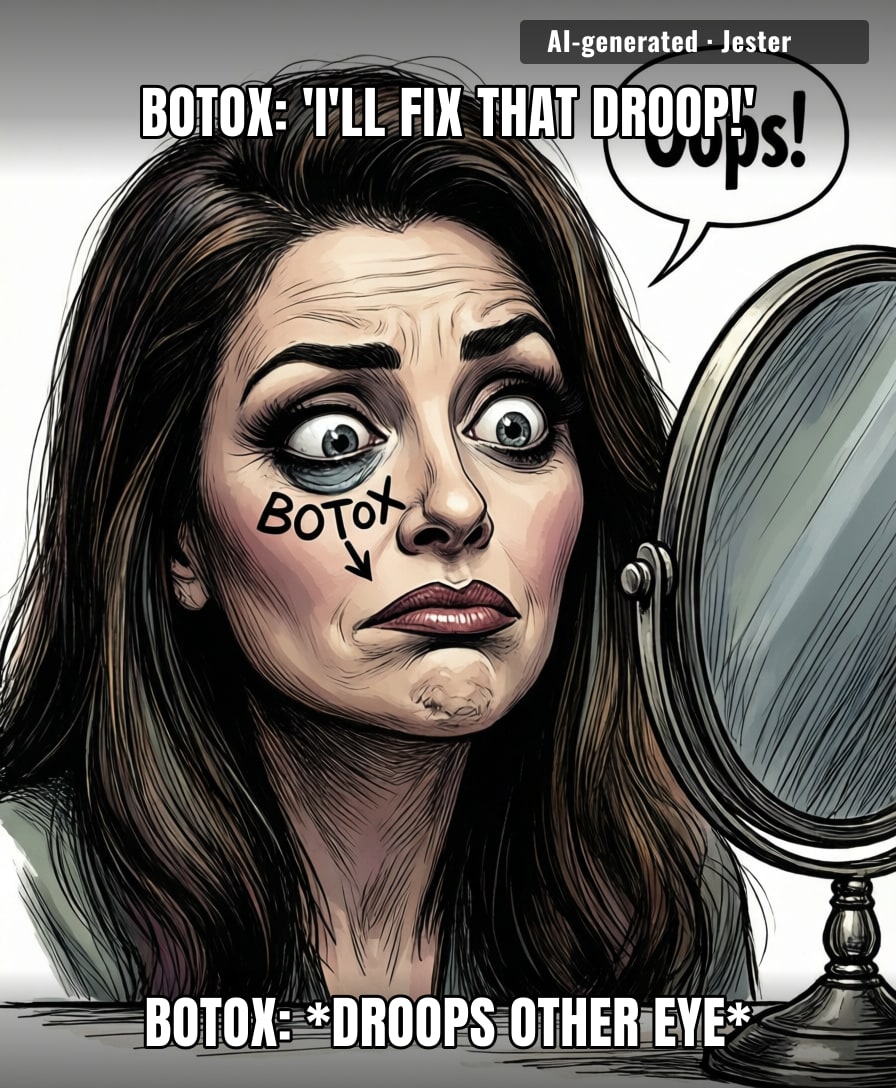 At this point, her face is a trust exercise and the doctor is a stranger on the bus.