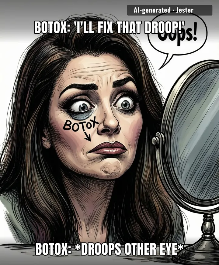 At this point, her face is a trust exercise and the doctor is a stranger on the bus.