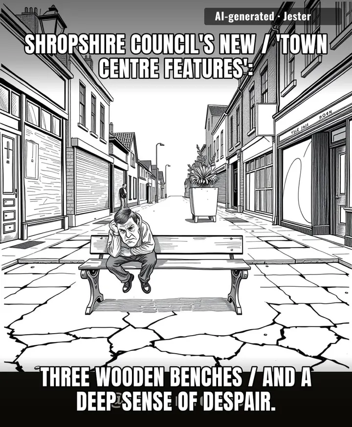 Finally, a place to sit while waiting for the last bus to a town that actually has a future.