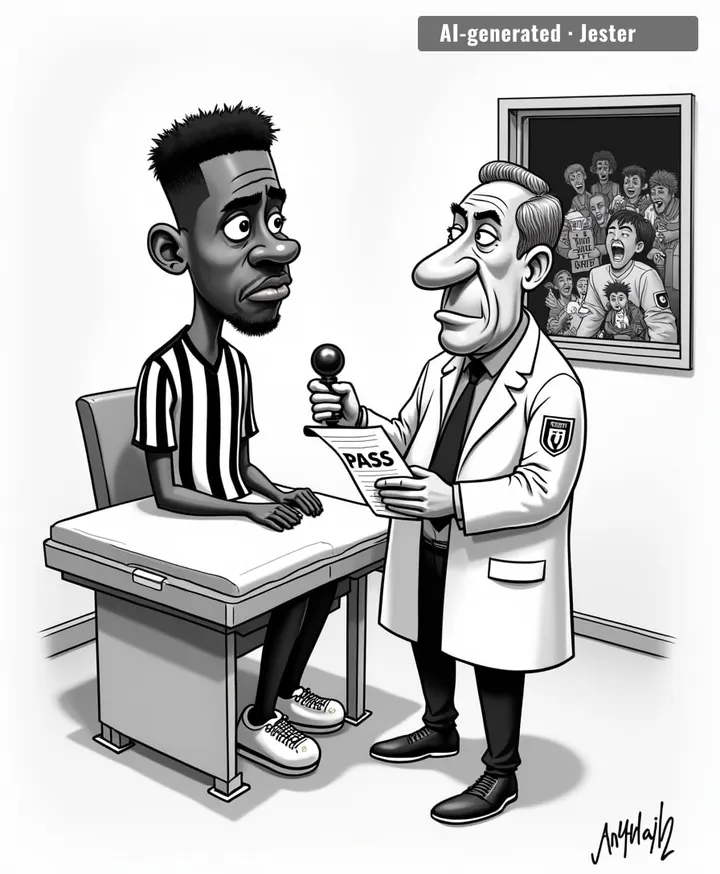 Kolo Muani's medical: the only thing Juventus pays upfront these days.