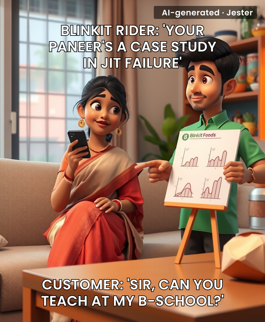 She ordered paneer and got a masterclass in supply chain — Blinkit really is the IIM of the gig economy.