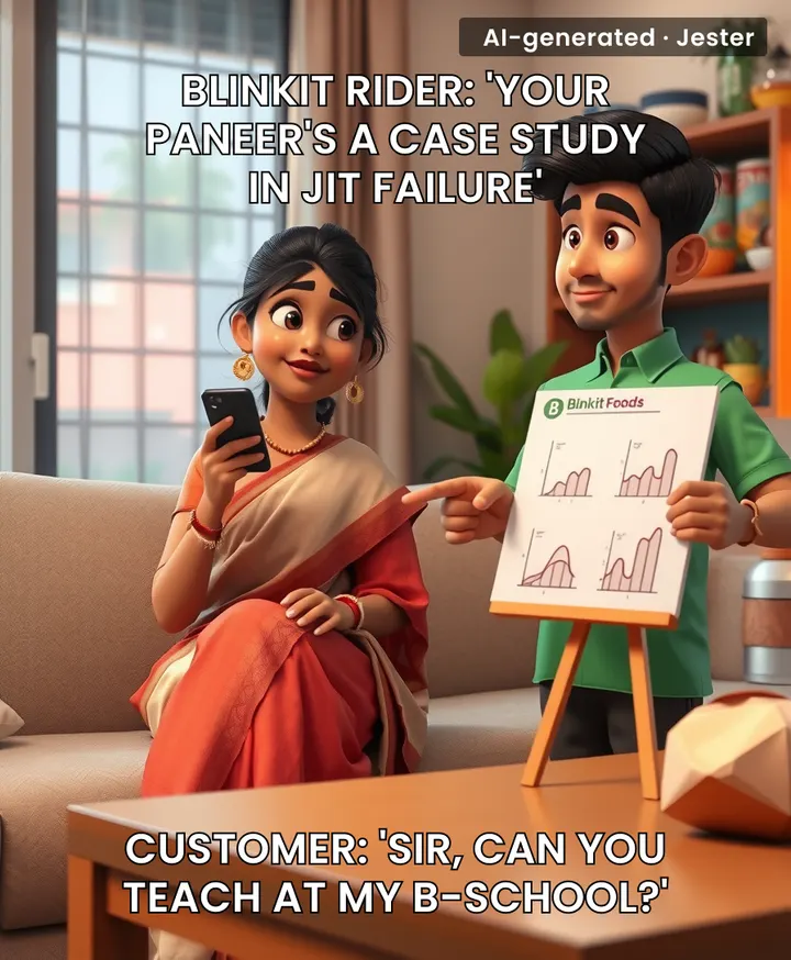 She ordered paneer and got a masterclass in supply chain — Blinkit really is the IIM of the gig economy.