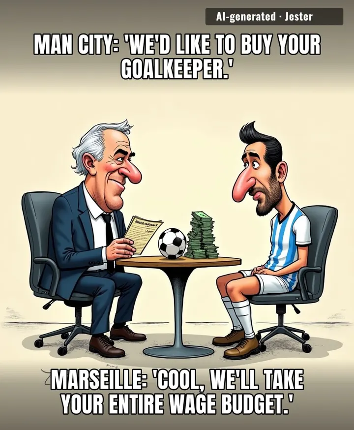 Man City's transfer strategy: just keep throwing money until the other club's resistance eventually gets confused for a yes.
