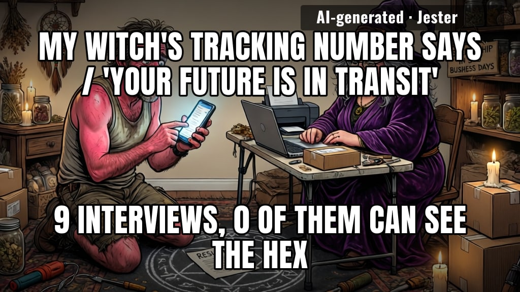 nine interviews, zero of which are for the witch's job.