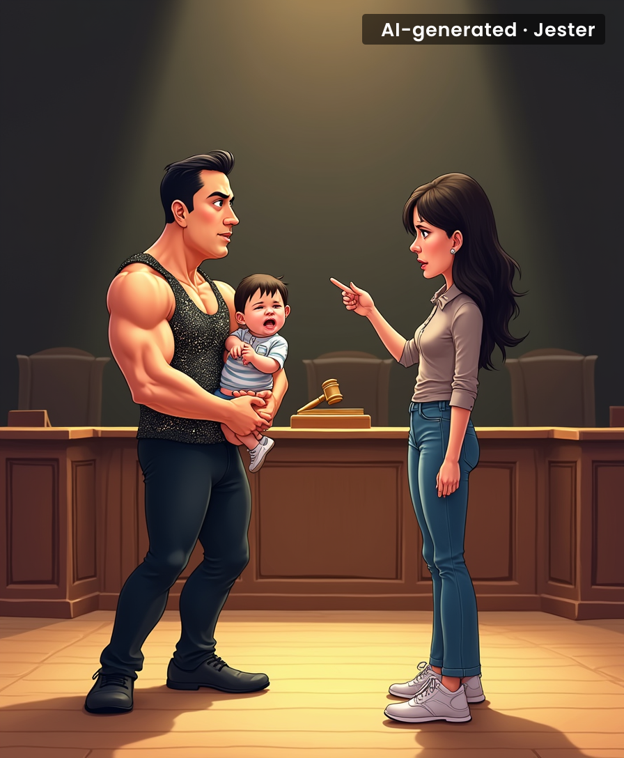 The only thing faster than Gleb's dance moves is his emergency custody filing.