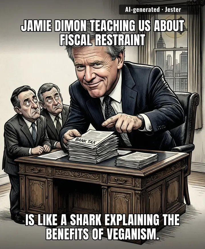 The man who practically invented the 'too big to fail' tax is now lecturing the government on how not to hurt his feelings, because apparently, the only thing more fragile than a bank balance is a billionaire's ego.
