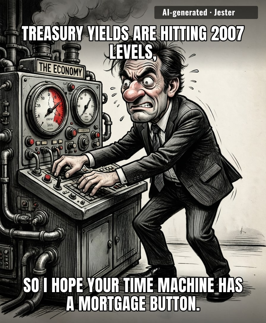 The economy is doing a 2007 remake, but with fewer frosted tips and more existential dread.