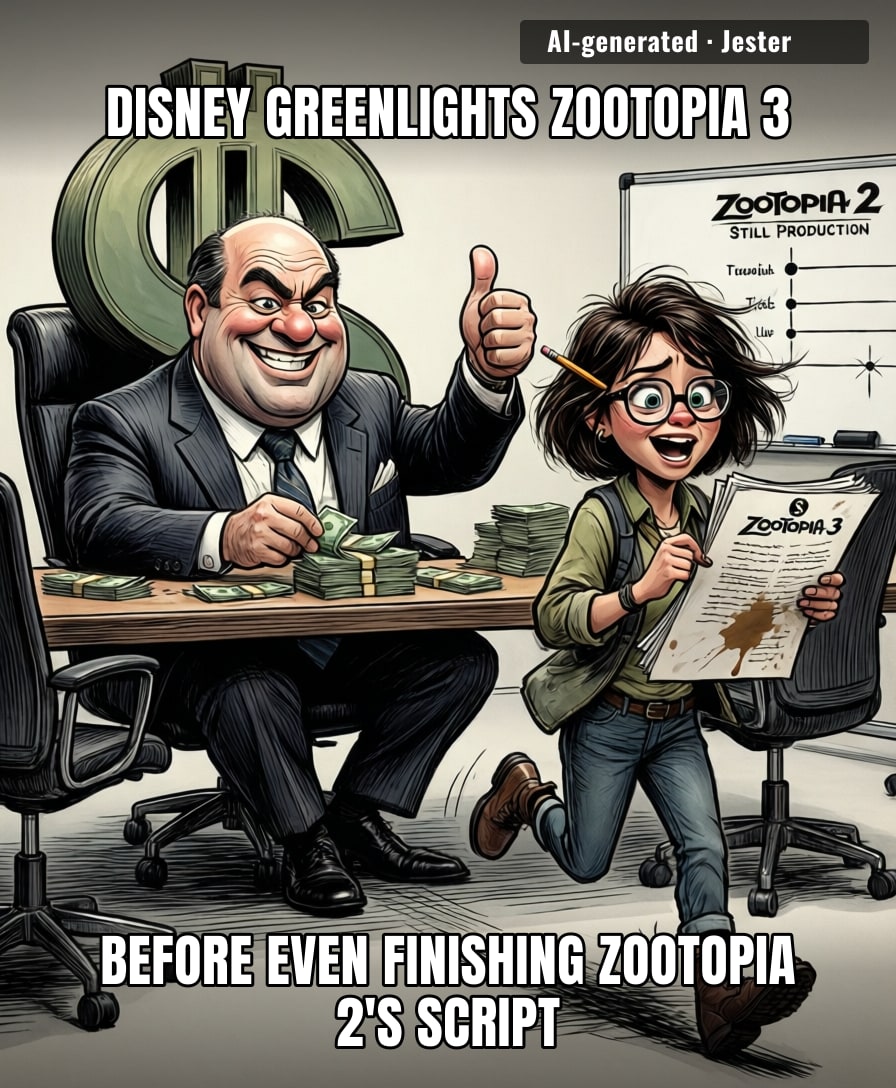 Disney's sequel strategy is just 'keep printing money until the audience finally notices the animation is just a cash register with fur.'