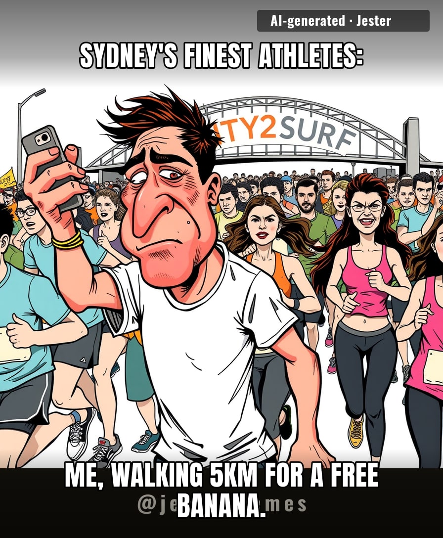 The only thing more competitive than the City2Surf is the race to post about it before the finish line.