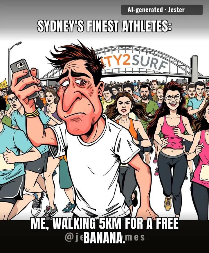 The only thing more competitive than the City2Surf is the race to post about it before the finish line.