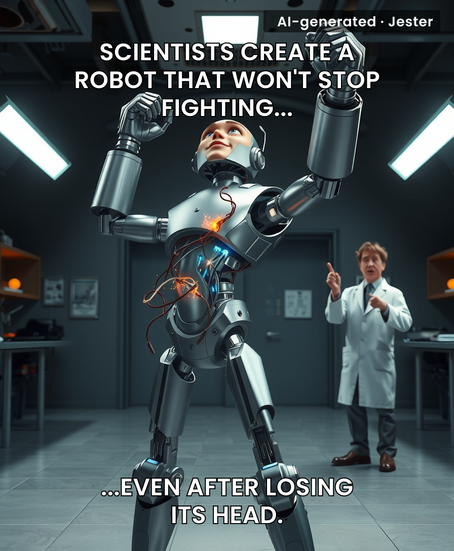 They really programmed 'never give up' before 'stay alive'.