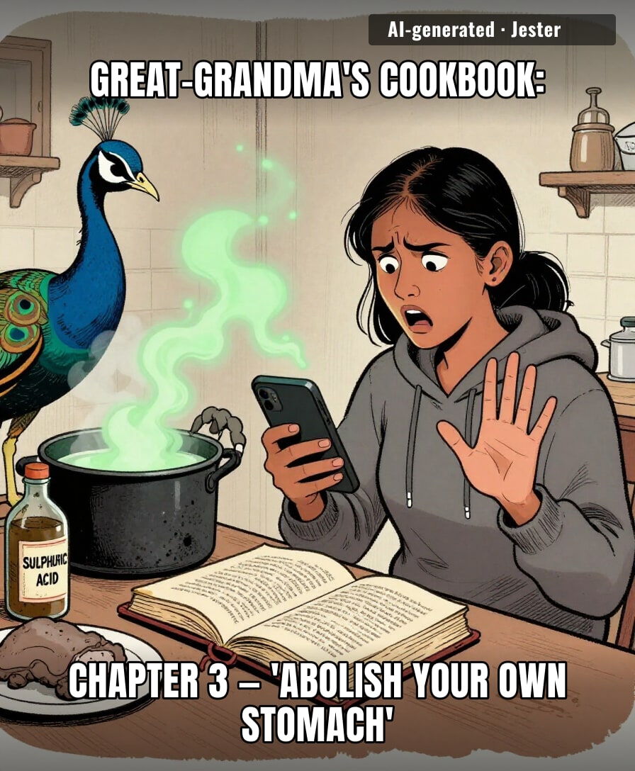 the peacock is still wearing its last outfit