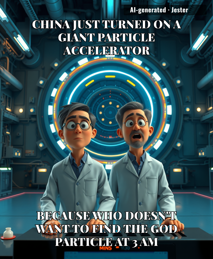 The only thing more intense than these charged atoms is the feeling of existential dread when you realize humanity is just smashing things together to see what breaks next.