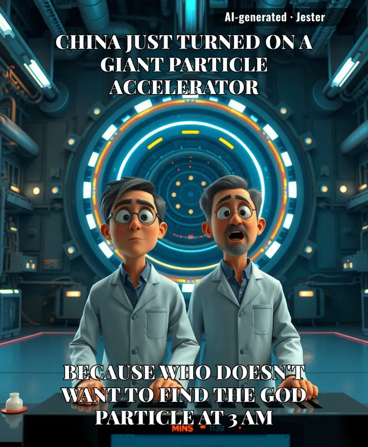 The only thing more intense than these charged atoms is the feeling of existential dread when you realize humanity is just smashing things together to see what breaks next.