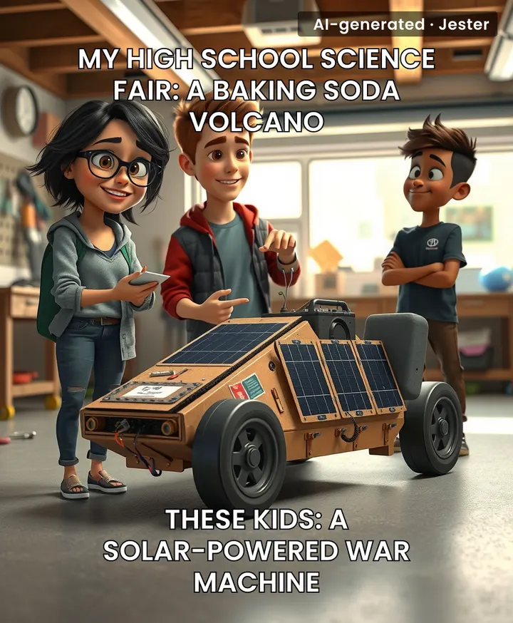 If your high school built a solar car, you went to a better high school than me.