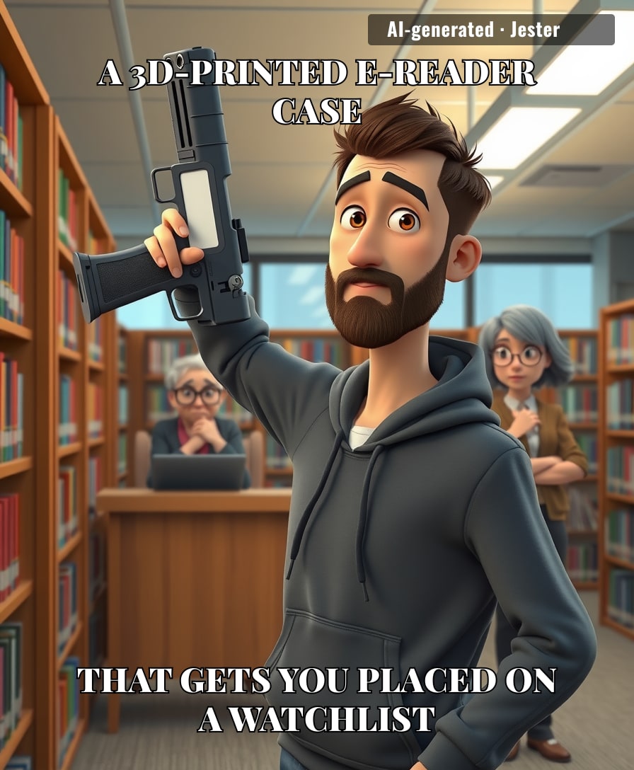 Nothing says 'I'm here to read Blood Meridian' like brandishing a plastic gun at a bookstore.
