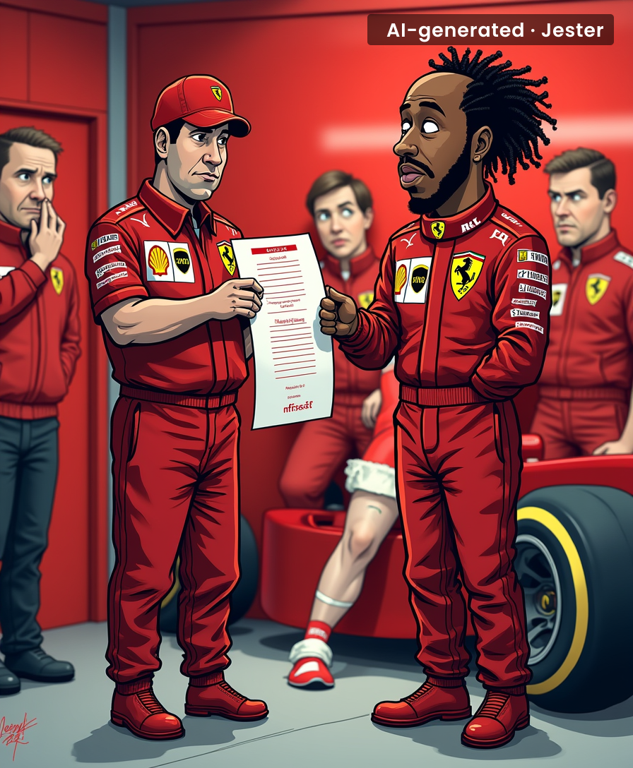 Ferrari's pit crew now requires damage waivers from their own driver.