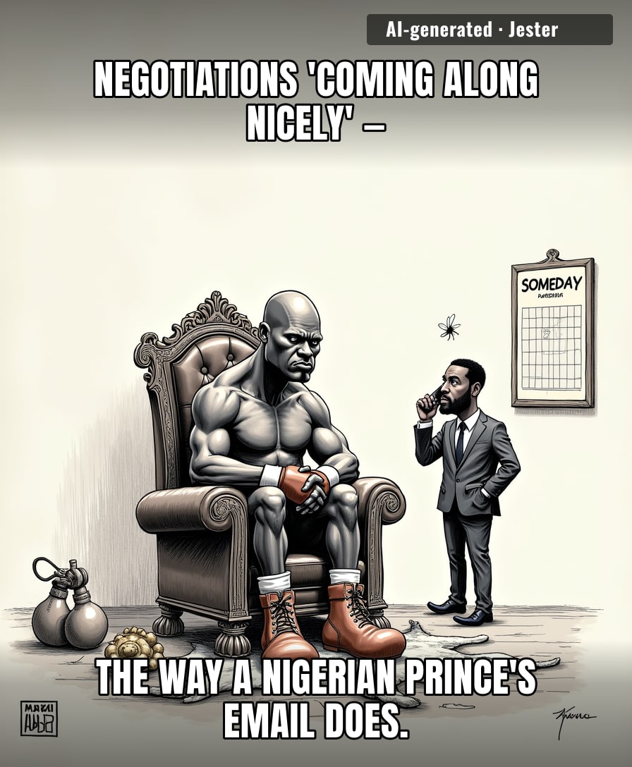 Chris Eubank Jr negotiating a ring return in Nigeria is like a Nigerian prince offering you millions — everyone's excited until they check the fine print.
