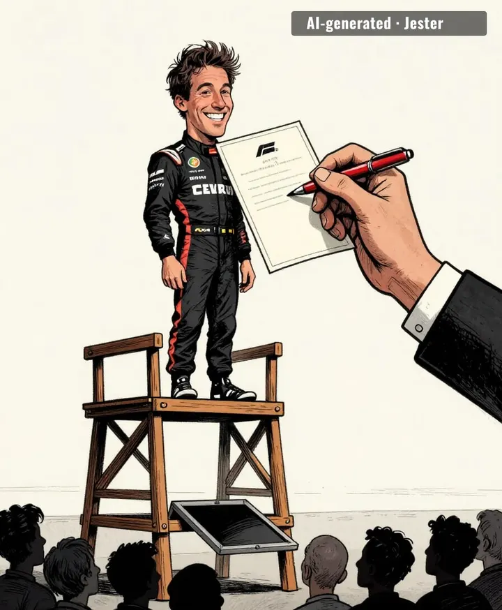 the podium has a trapdoor, and it's always the driver's side.