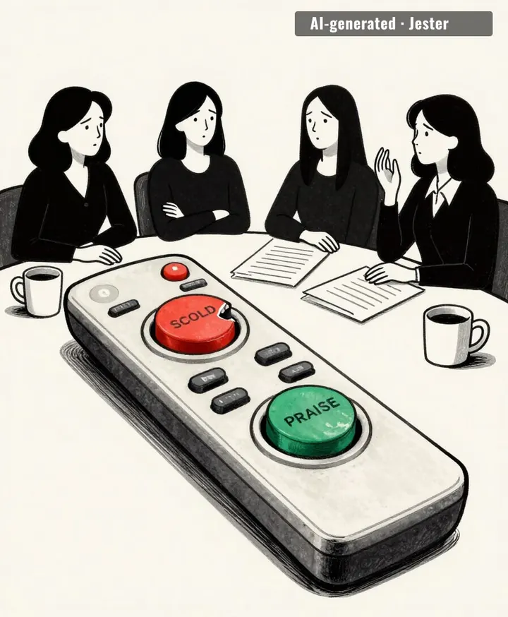 The View's new remote: one button for outrage, one for applause.