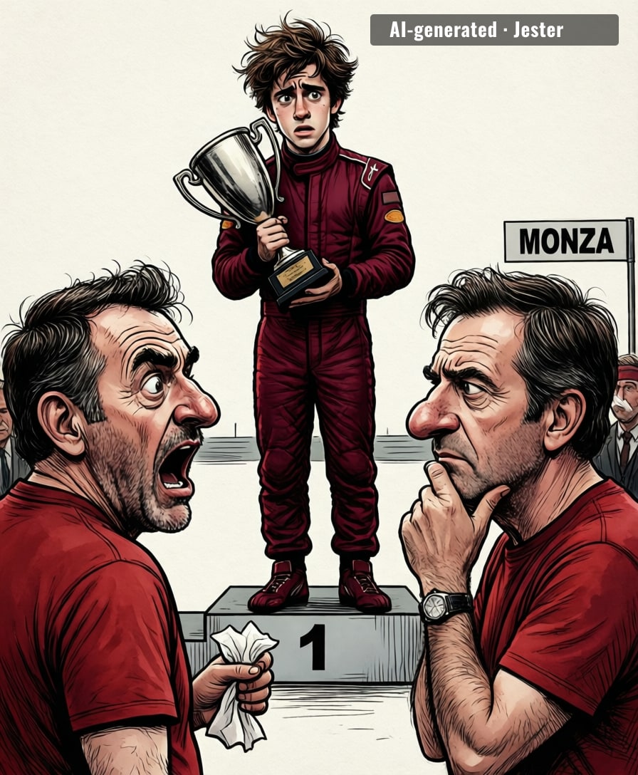 Ferrari fans are so used to crying at Monza that a win has them checking if their tears have an expiry date.