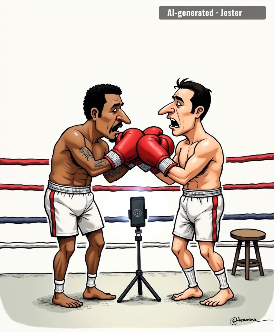 Two guys who've spent more time on Instagram than in a ring, and we're all supposed to call it a superfight.