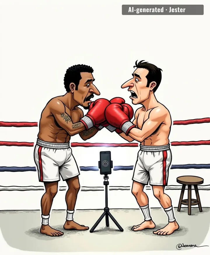 Two guys who've spent more time on Instagram than in a ring, and we're all supposed to call it a superfight.