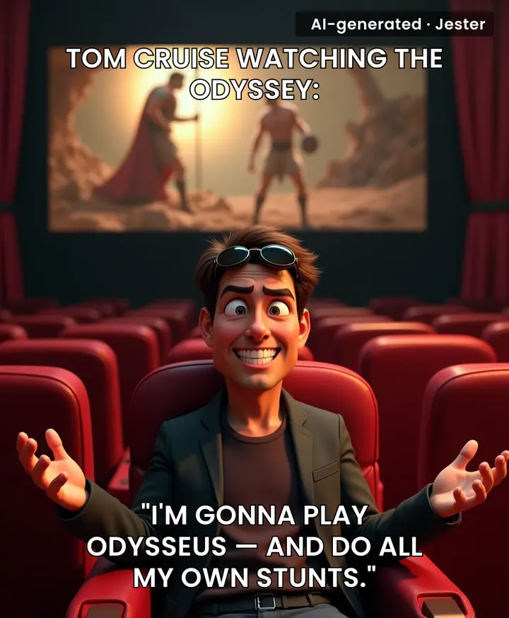 Tom Cruise heard 'The Odyssey' and immediately started training to jump a motorcycle over the Trojan Horse.