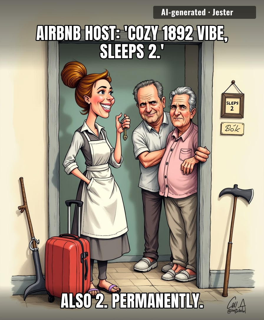 4.8 stars. One star off because the host kept checking in.