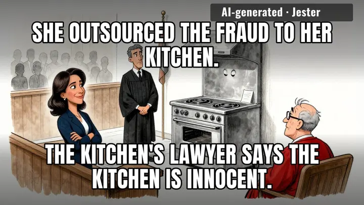 a kitchen so crooked it needed a fake alibi