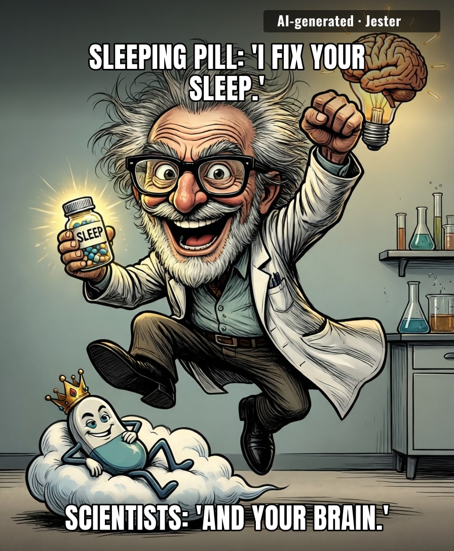 A pill that treats Alzheimer's by accident is the only medical breakthrough that works when you're unconscious.