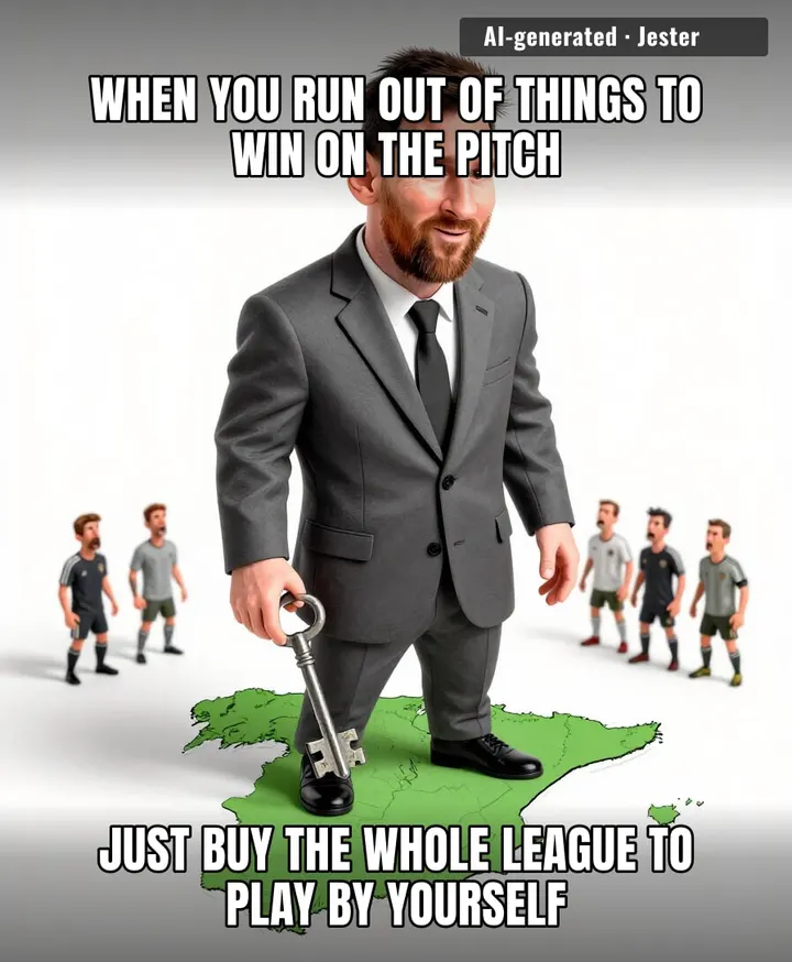 Messi isn't playing soccer anymore, he's just playing Monopoly with the Segunda Division.