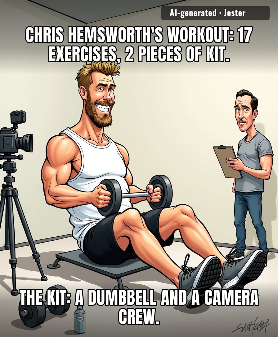Sure, Chris Hemsworth gets paid millions to look like that, but so does the guy who edits his workout videos.