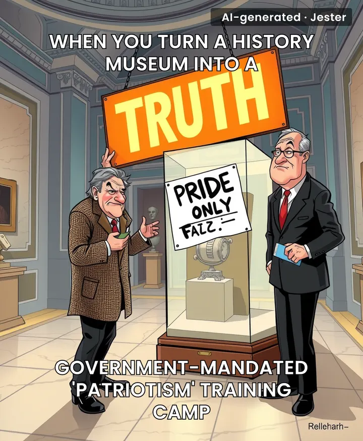 The irony of forcing a museum to teach patriotism is that it immediately becomes the most dishonest exhibit they've ever hosted.