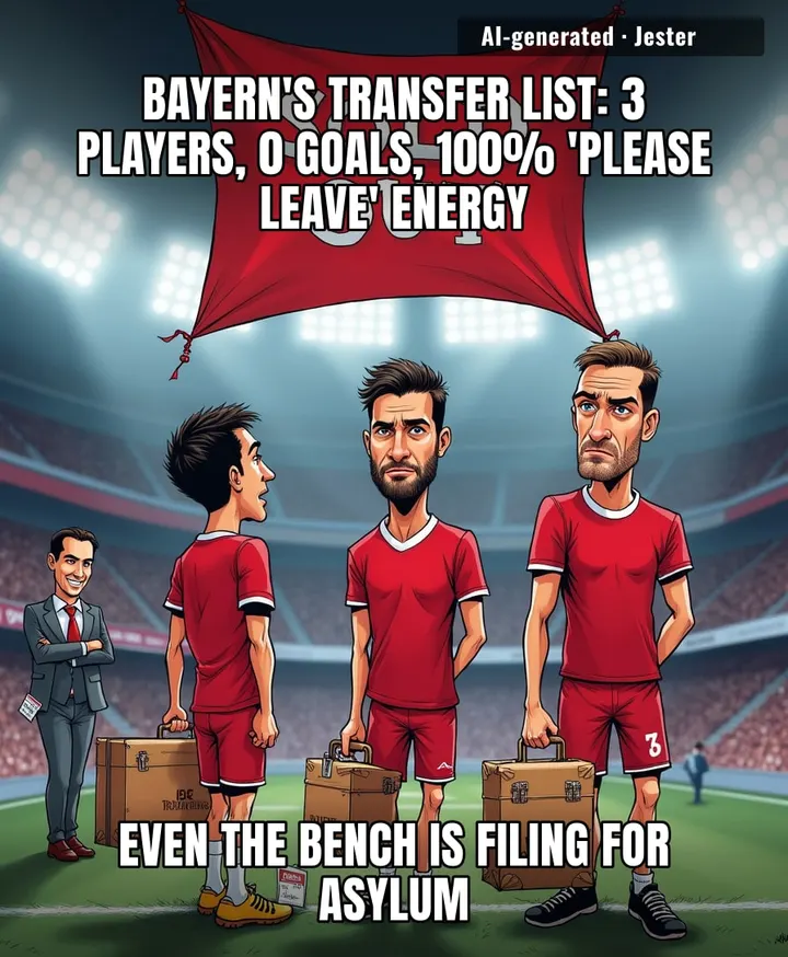 Bayern's transfer list is just a group chat where the admin finally snaps.