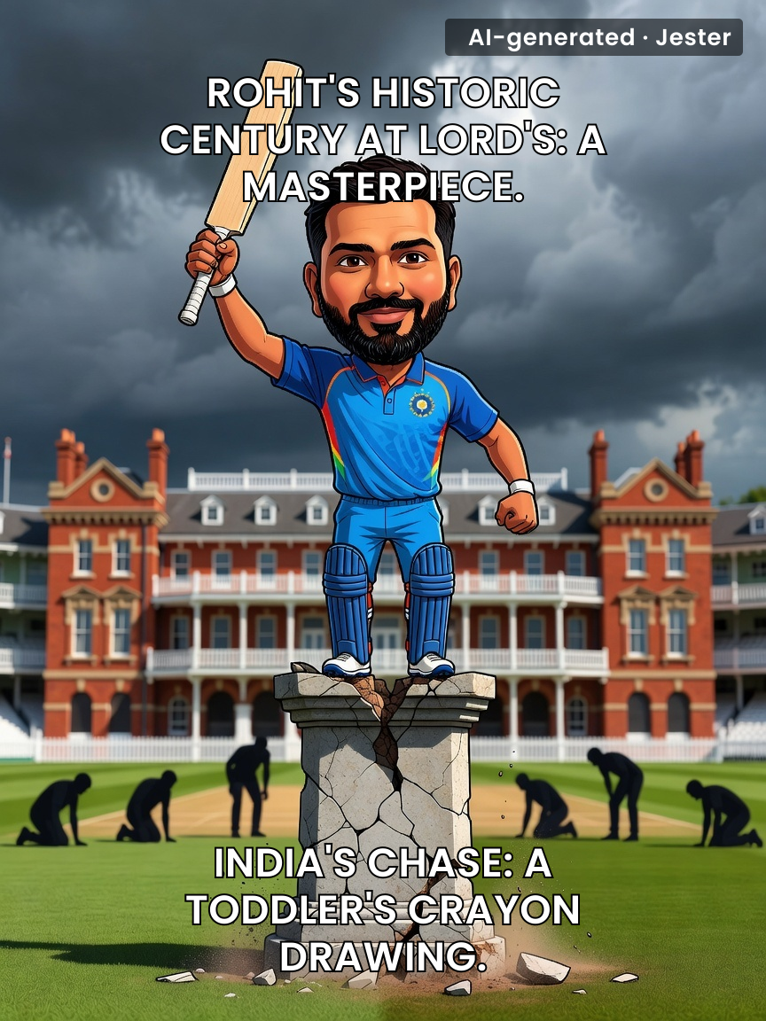 Rohit Sharma's century at Lord's: a solo concert the band didn't show up to.