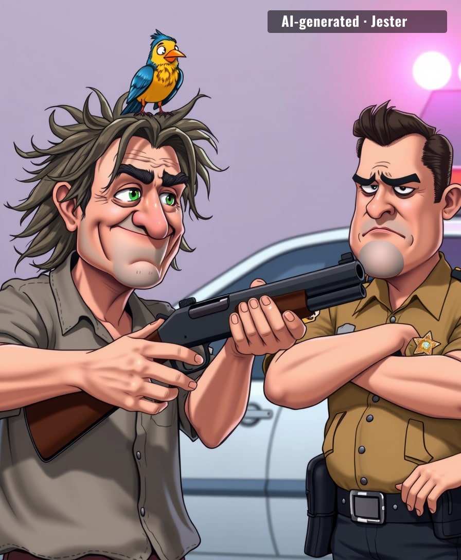 The bird's been yelling 'FREEZE' at every cop in Volusia County for years.