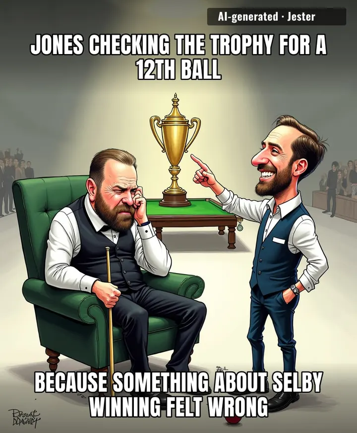 Selby losing the British Open is like a librarian getting shushed — the universe finally correcting an imbalance.