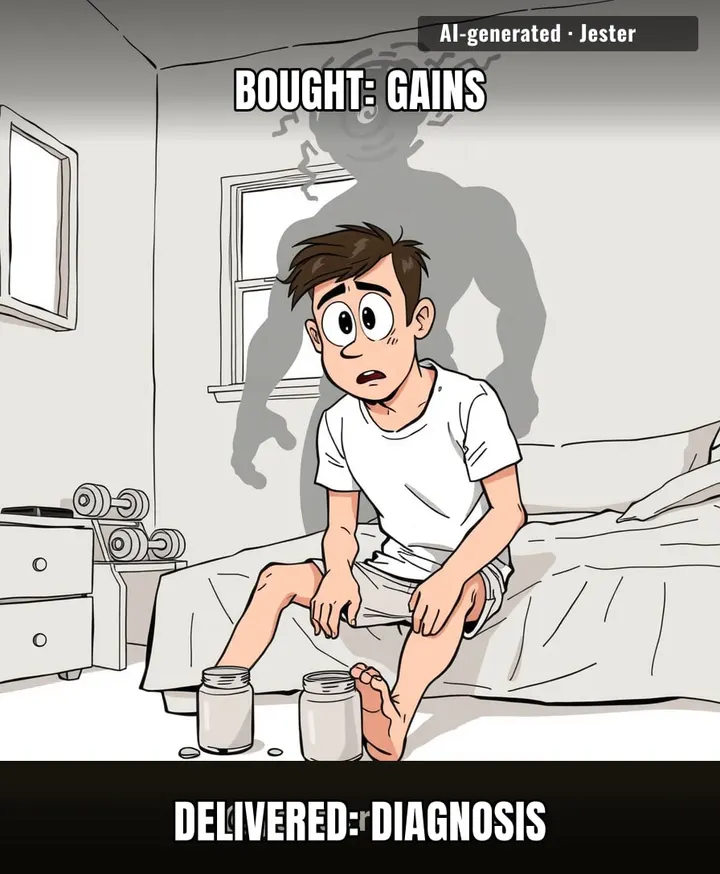 Dude wanted biceps like Dwayne, got a psyche like Smeagol.