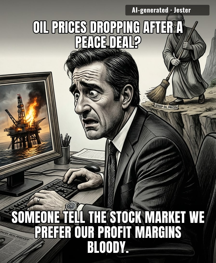 Wall Street is currently holding a moment of silence for all the portfolio growth we lost to world peace.