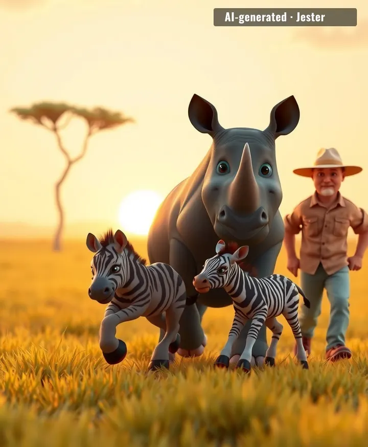 Notty follows Tytan everywhere — which is bold, considering zebras are basically his emergency snack.