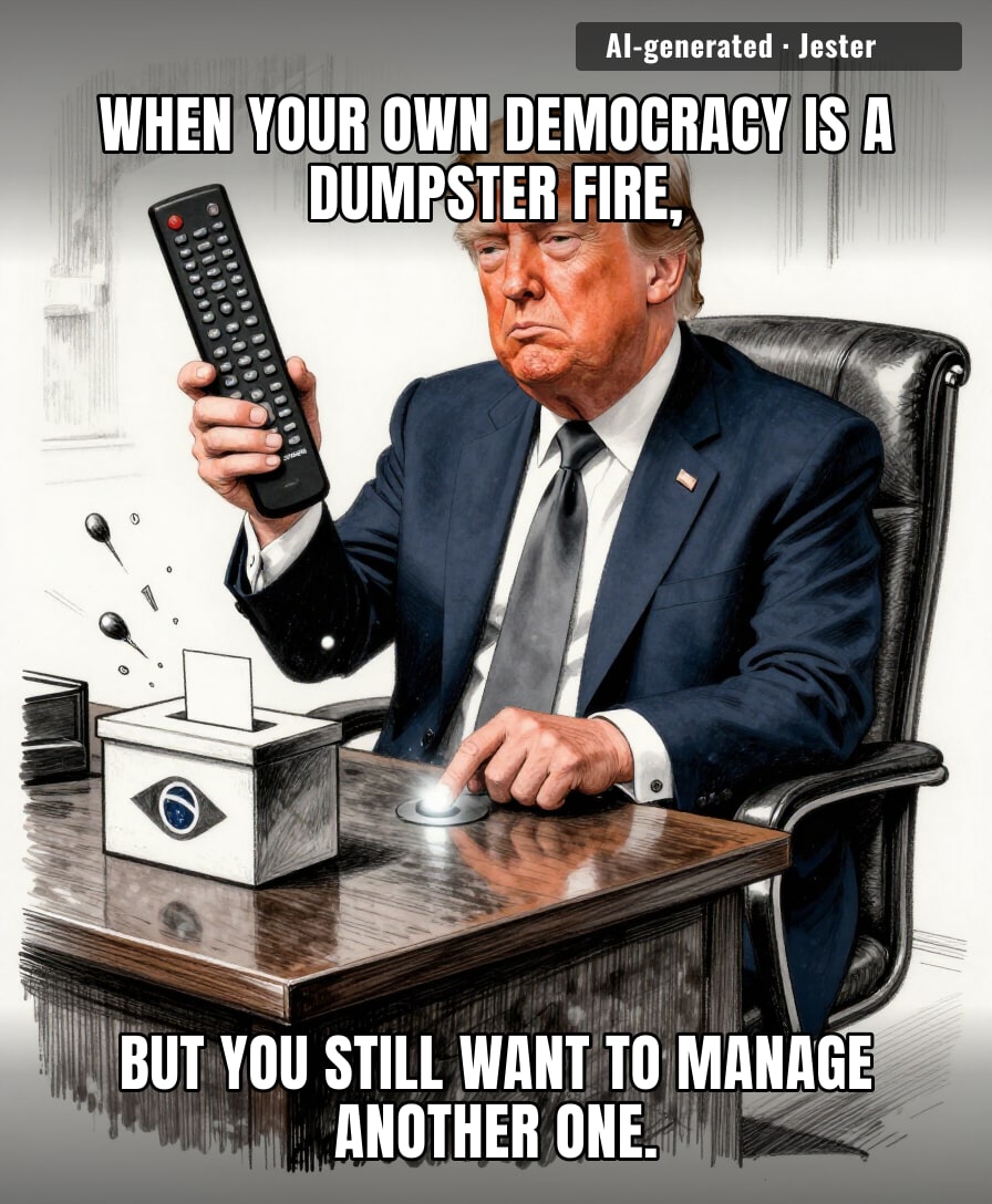 Trump treating Brazil like a side quest in his own ego-sim is the most exhausting main character energy on the planet.