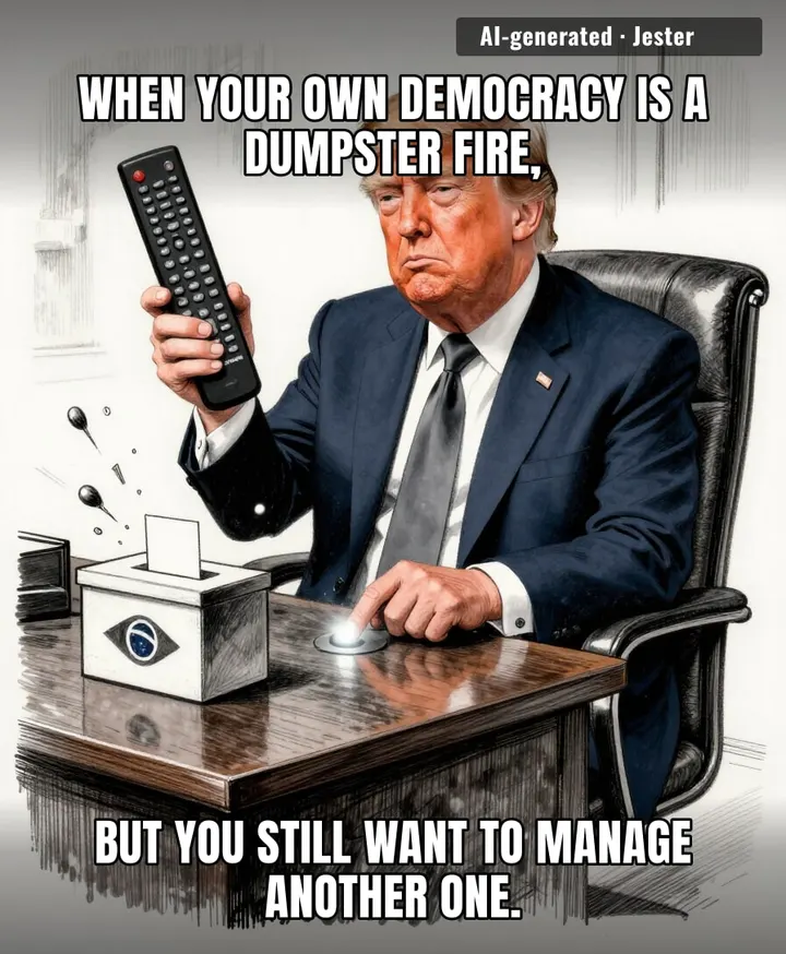 Trump treating Brazil like a side quest in his own ego-sim is the most exhausting main character energy on the planet.