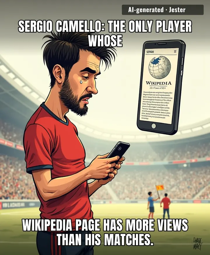 His agent's browser history is just 'how to make a nobody famous' and 'Sergio Camello highlights' — same tab, 40 times.
