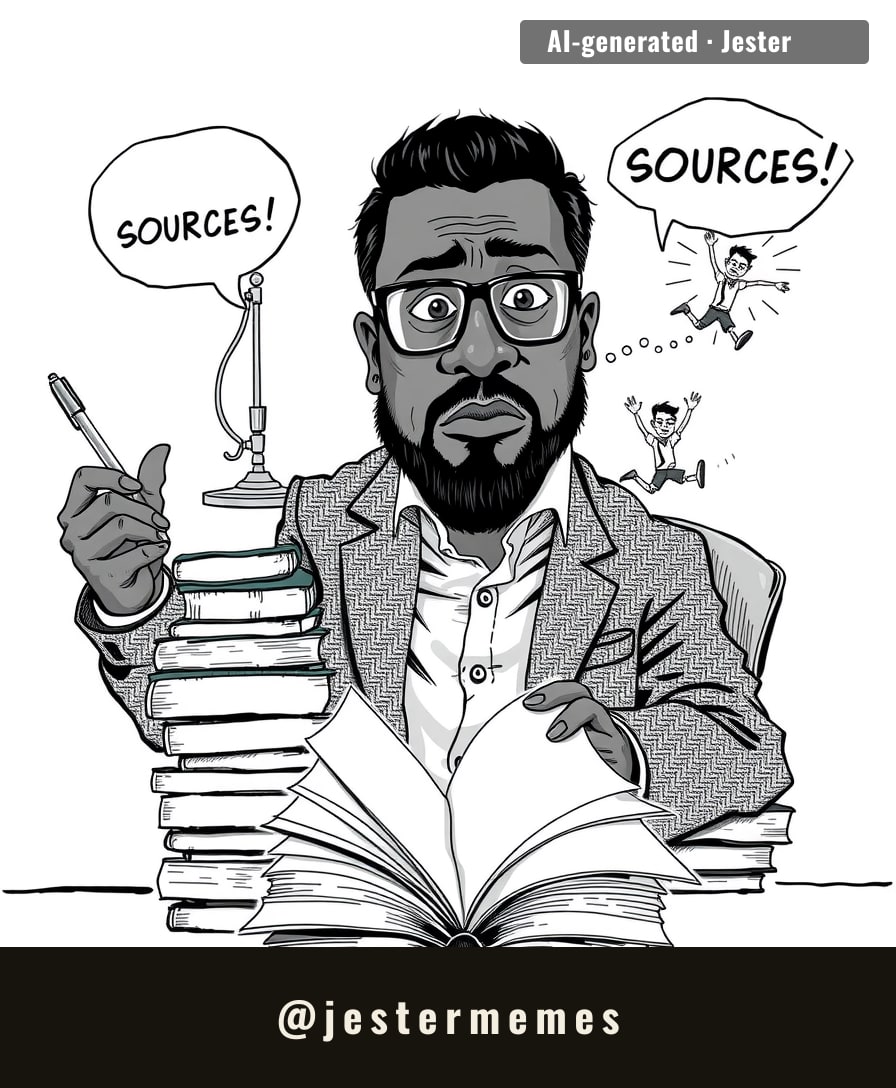 Some profs cite sources; Arday cites himself — with a bibliography of regret.
