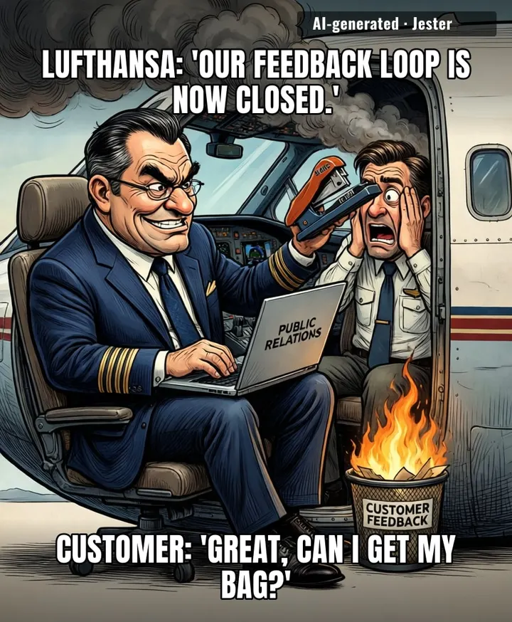 Lufthansa’s customer service strategy is just 'block and delete' until the plane lands itself.