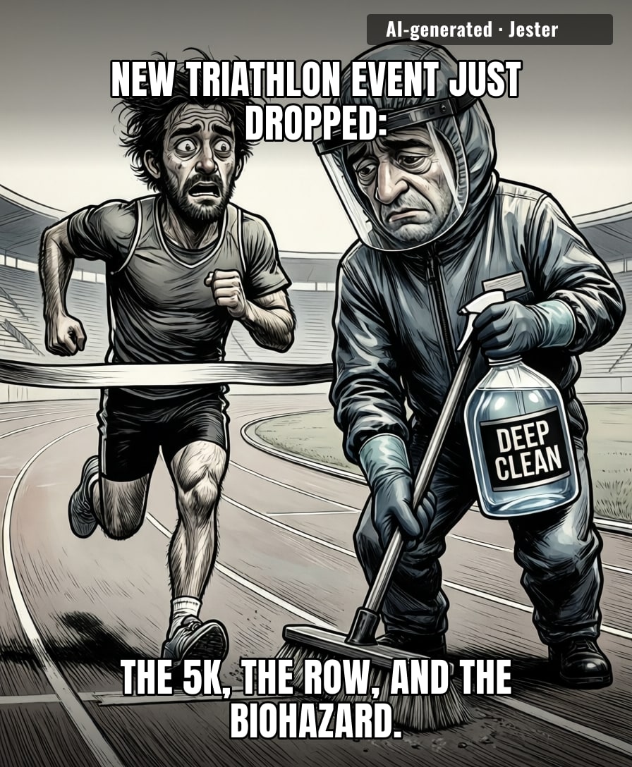 The real tragedy of the race isn't the finish time, it's the fact that he probably still got a faster split than my last cardio session.