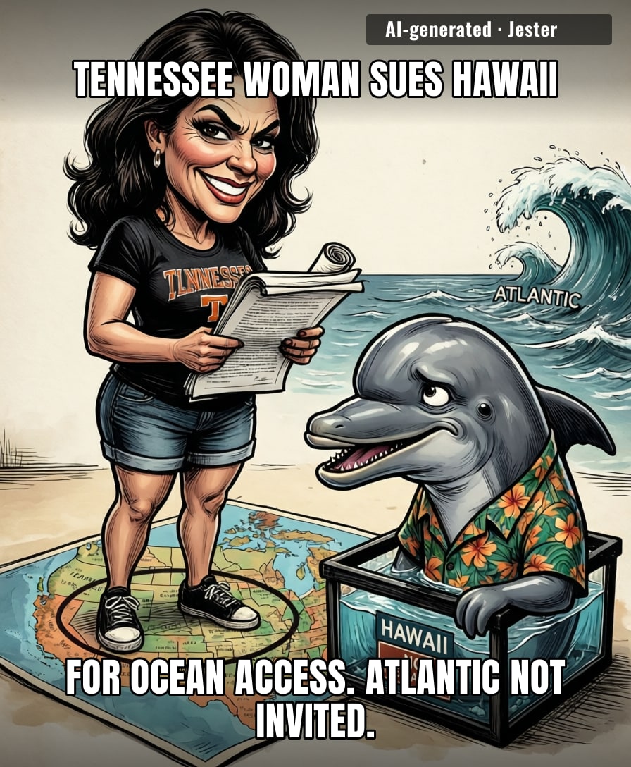 Nothing says 'I deserve this' like a federal lawsuit over a dolphin swim in a state you don't live in.