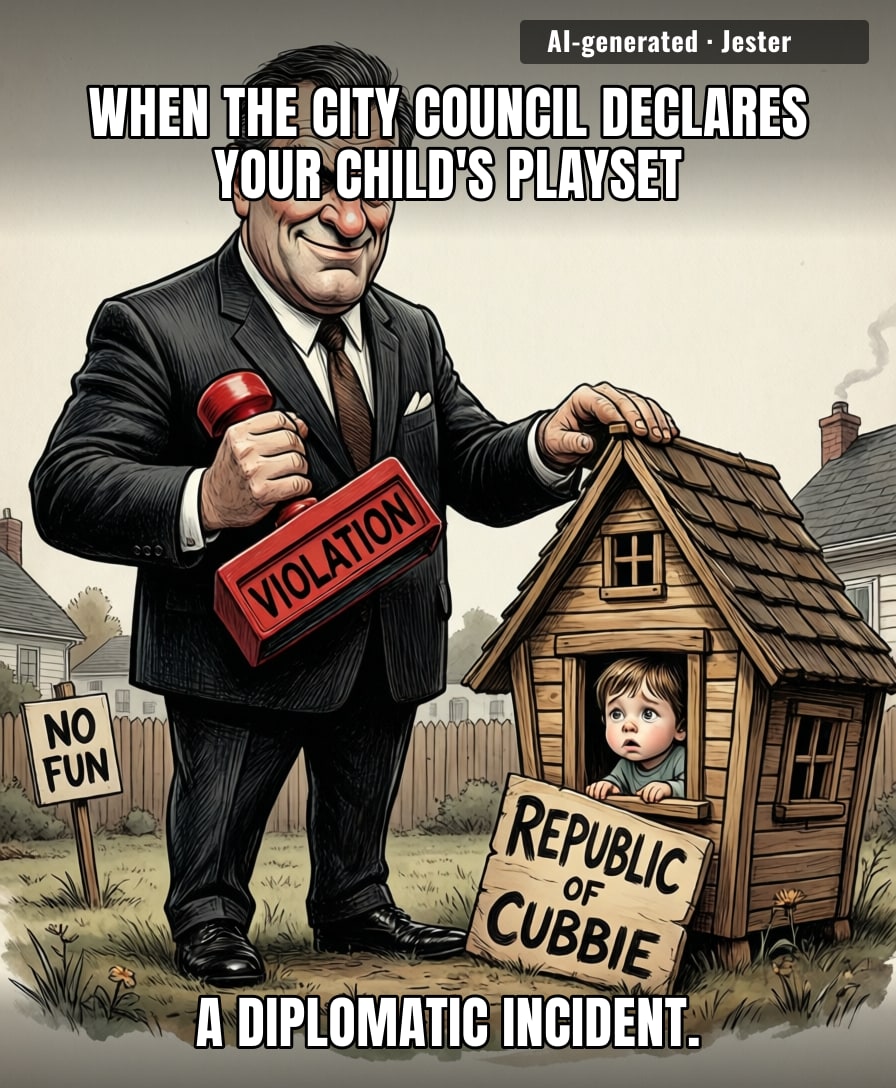 Finally, the cubby house has declared independence—at least it's better run than the local council.
